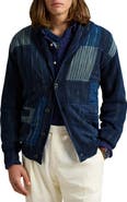 Polo Ralph Lauren Denim Patchwork Cotton Knit Cardigan