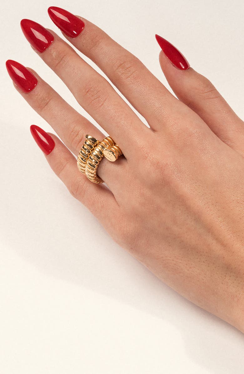 IVI Los Angeles Gaia Triple Twist Ring, Alternate, color, Yellow Gold