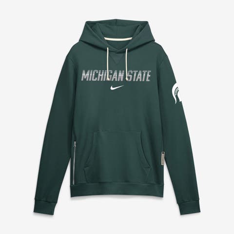 Men's Nike Green Michigan State Spartans 2026 Sideline Standard Issue Dri-FIT Hoodie