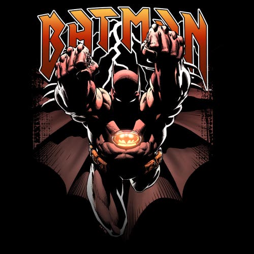 Batman Lightning Logo  Graphic T-shirt In Black
