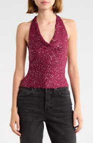 Princess Polly Vinezza Glitter Halter Top
