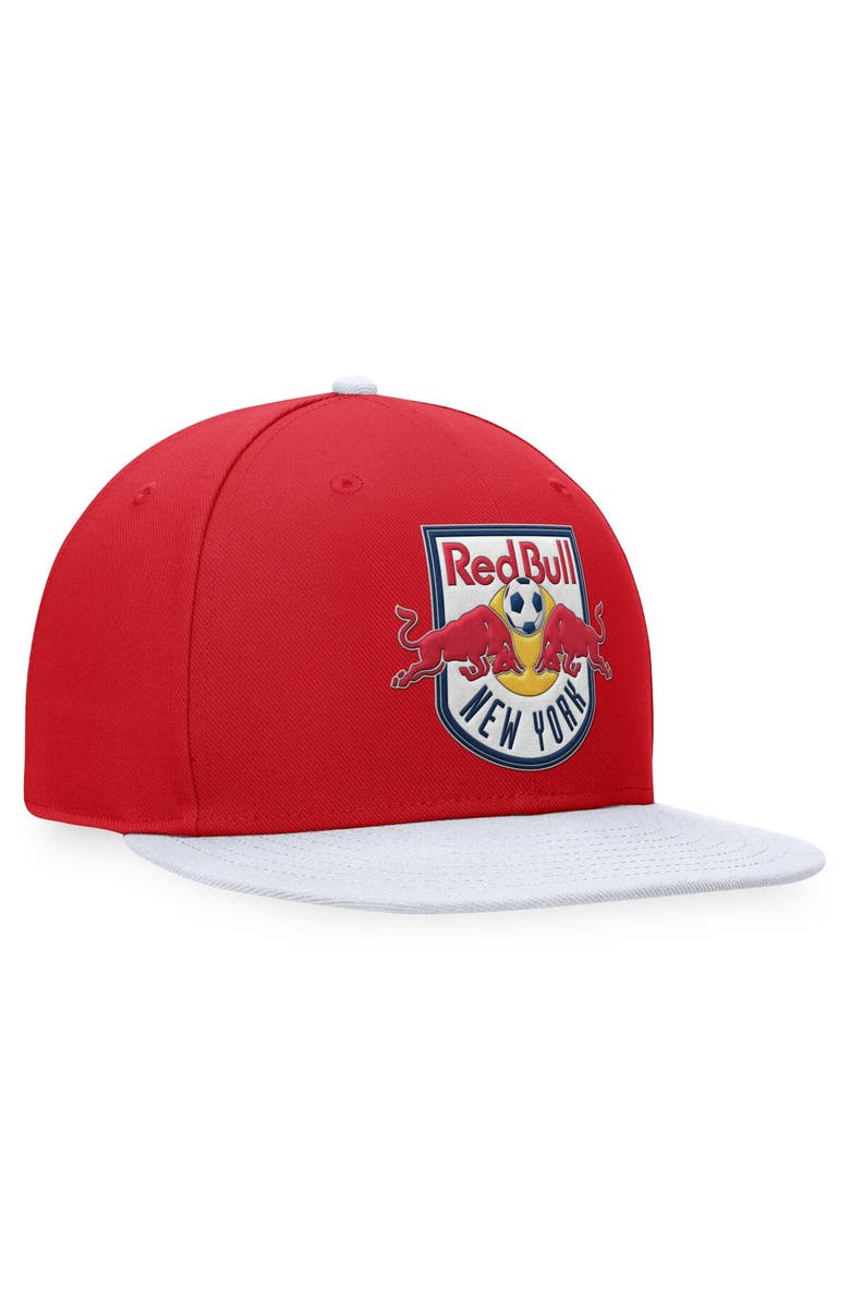 FANATICS Men's Fanatics Branded Red/White New York Red Bulls Downtown Snapback Hat, Main, color, 