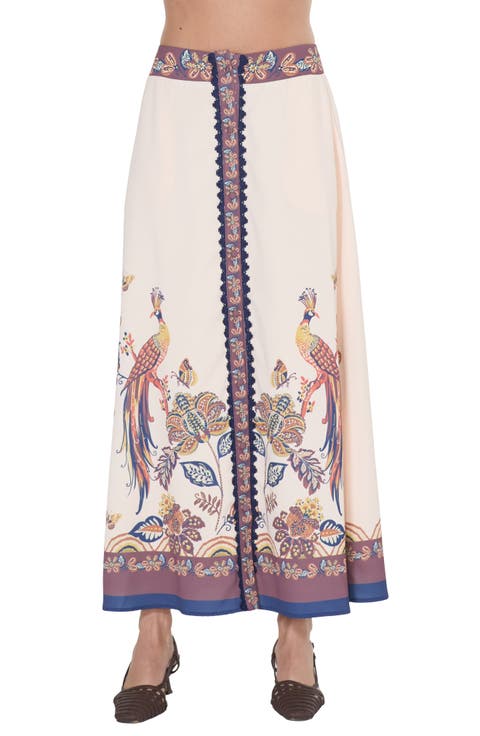 Eisley Button Front Midi Skirt