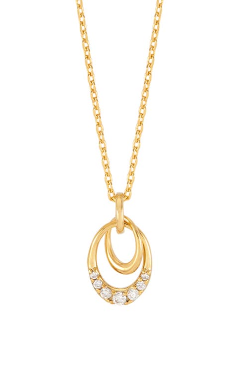 Interlinked Oval Cubic Zirconia Pendant Necklace
