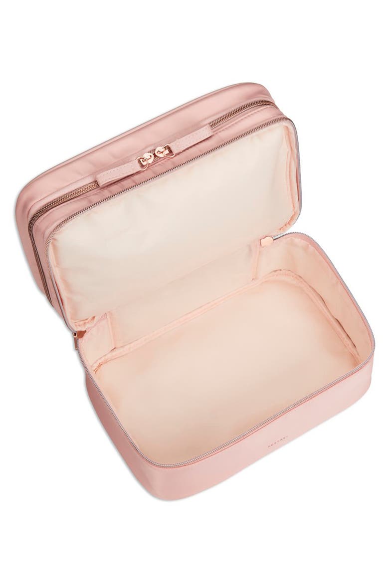 Double Zip Train Case - Black, Alternate, color, PINK
