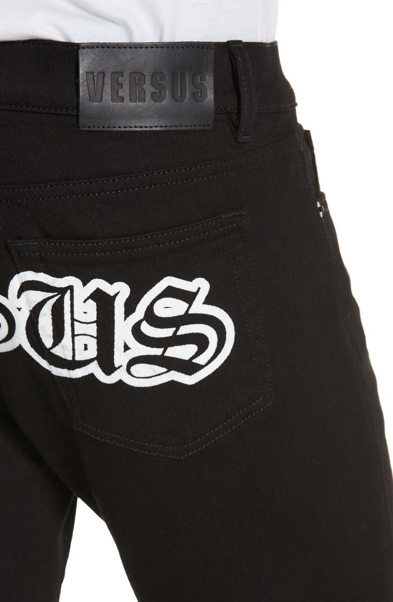 Versace VERSUS Versace Logo Print Skinny Fit Jeans | Nordstrom