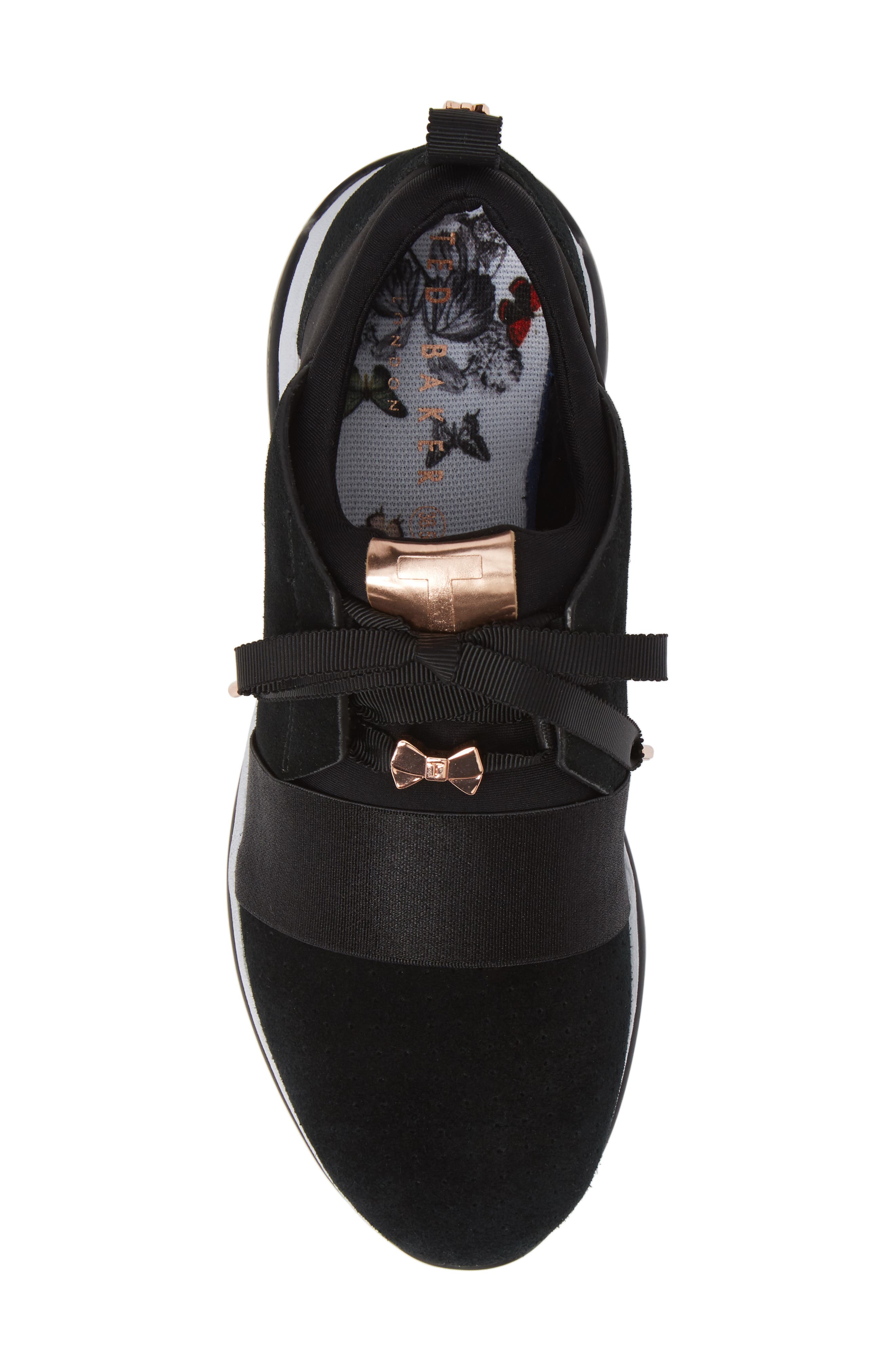 Cepap Sneaker, Alternate, color, BLACK SUEDE/ SATIN