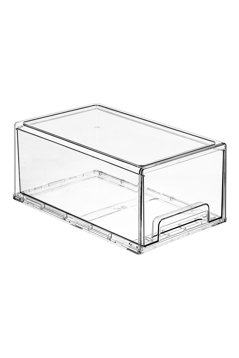 Large Set of 2 Fridge Organizer Drawers, Main, color, CLEAR