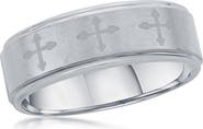 BLACKJACK Men's Tungsten Cross Ring