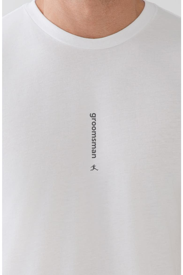 Groomsman Crewneck Graphic Undershirt, Alternate, color, WHITE
