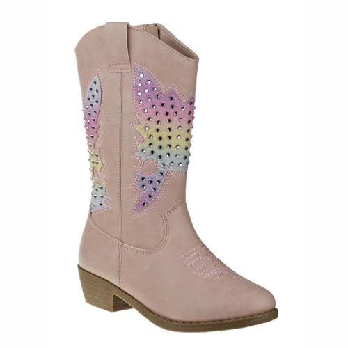 Kensie Girl Zip Up Boot With Heel In Neutral