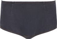LIONESS Blanc Denim Microshorts