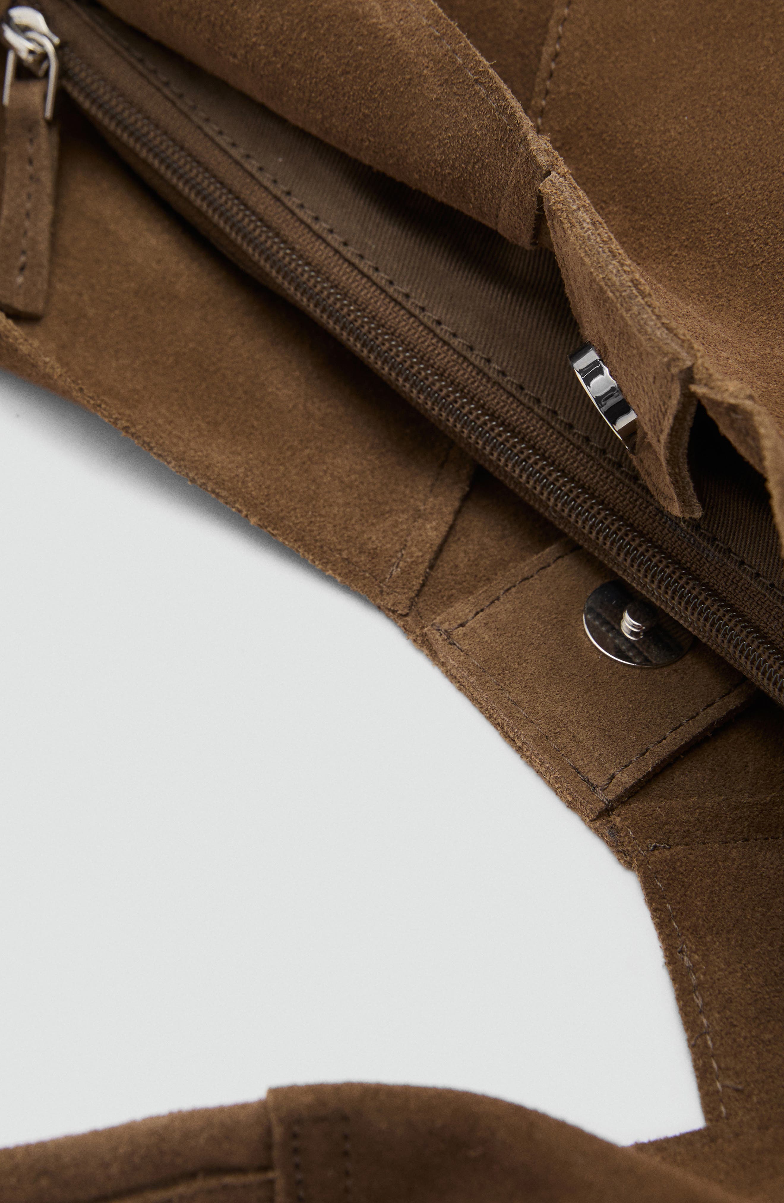 MANGO Suede Shoulder Bag, Alternate, color, 