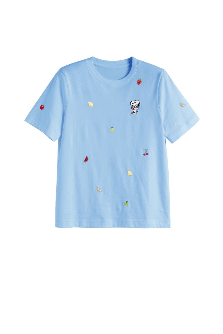 Cotton Snoopy Fruit T-Shirt, Alternate, color, Light Blue