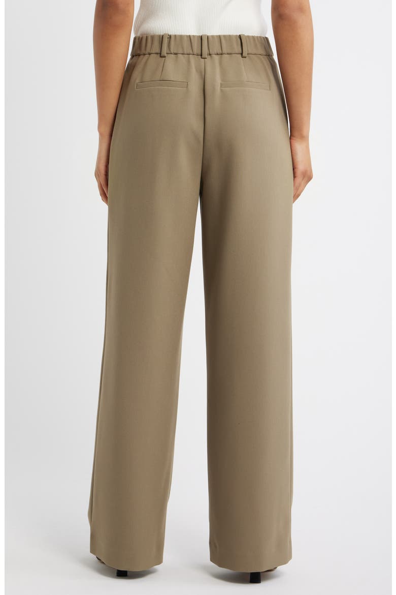 Icon Twill High Waist Wide Leg Trousers, Alternate, color, OLIVE DUSK