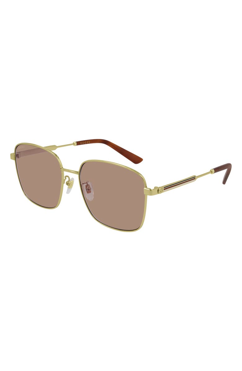 Gucci 58mm Square Sunglasses, Main, color, 