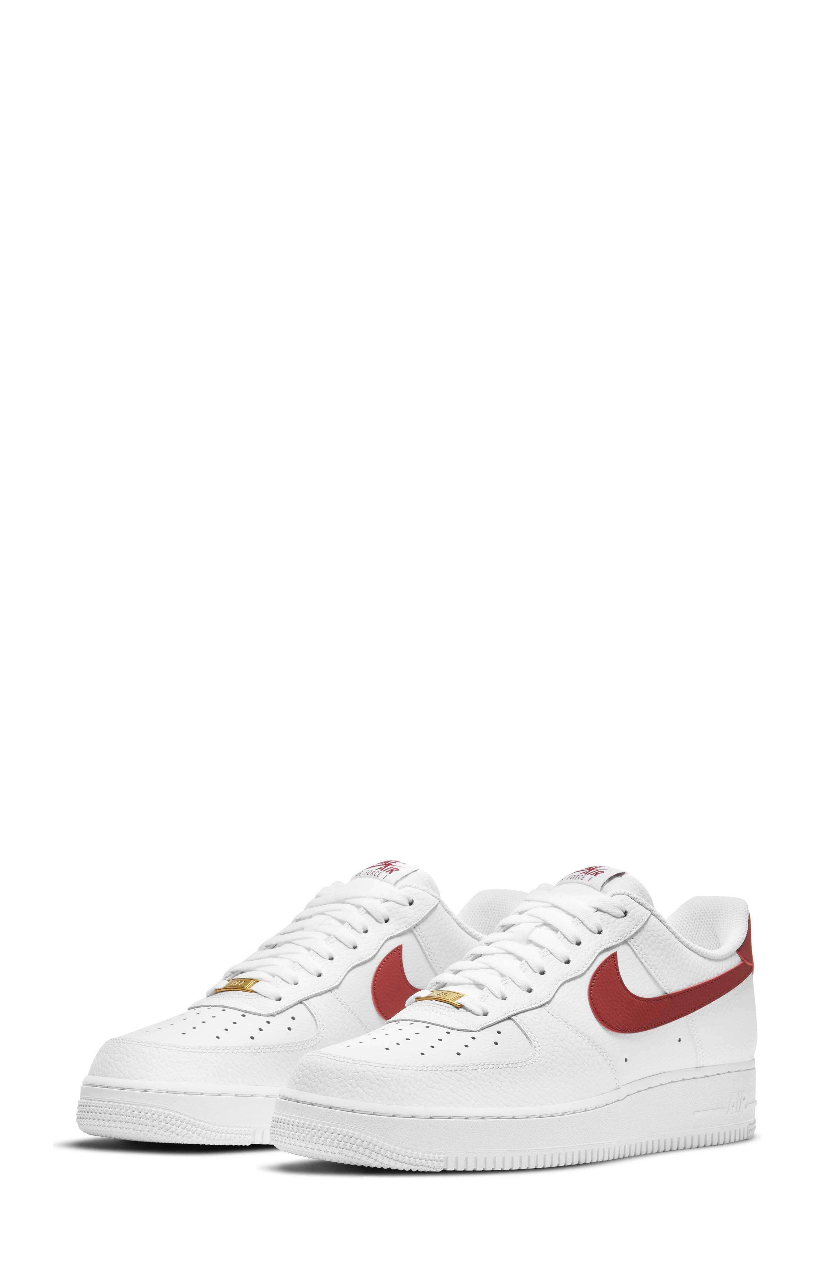 Air Force 1 '07 Sneaker, Main, color, WHITE/ TEAM RED-WHITE