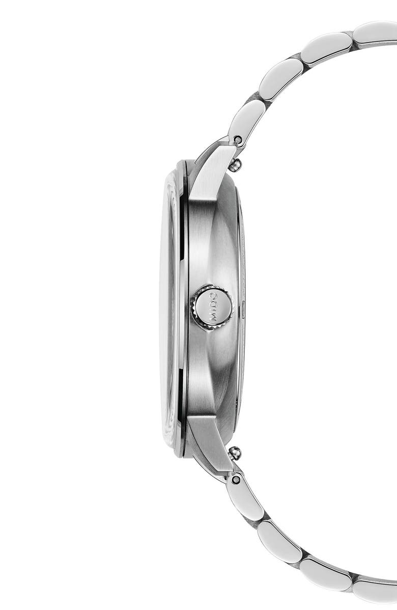 MIDO Commander Datoday Automatic Bracelet Watch, 40mm, Alternate, color, Silver/ Silver