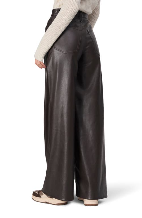 Rag & Bone Sofie High Waist Faux Leather Wide Leg Pants In Brown