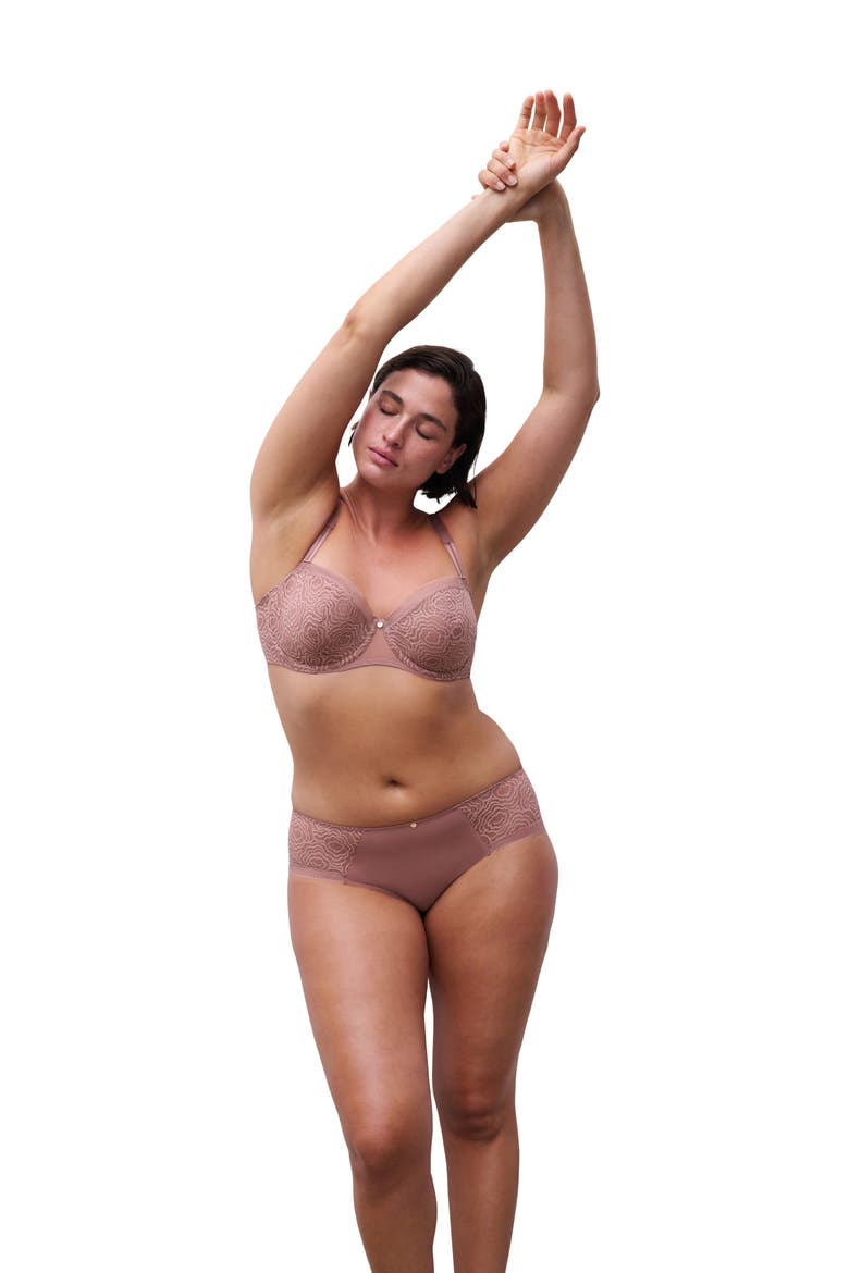 C Jolie Underwire Demi Bra, Alternate, color, ROSE DES BOIS