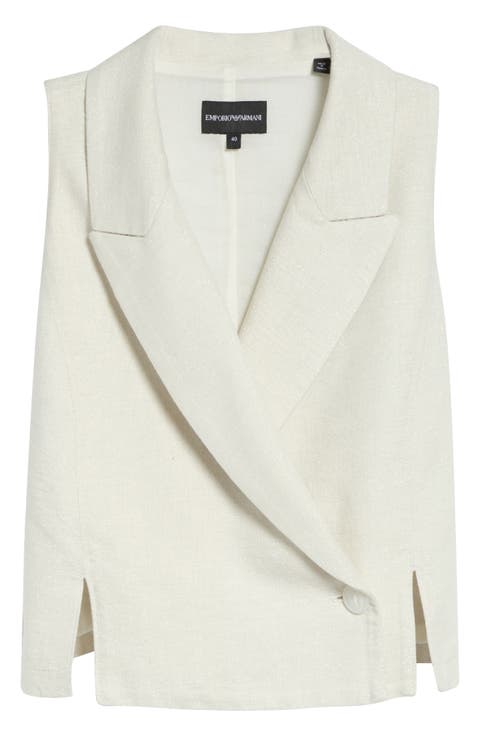 Peak Lapel Metallic Vest