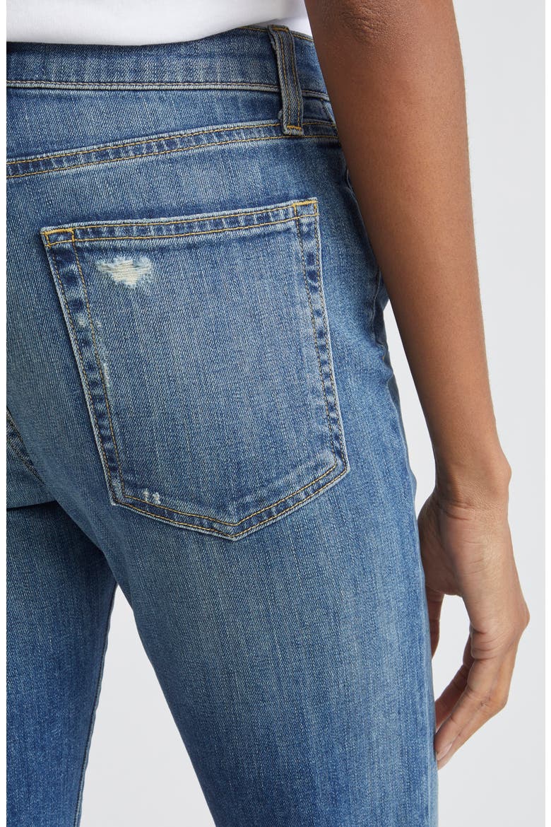 Distressed Bootcut Jeans, Alternate, color, CLASSIC WASH