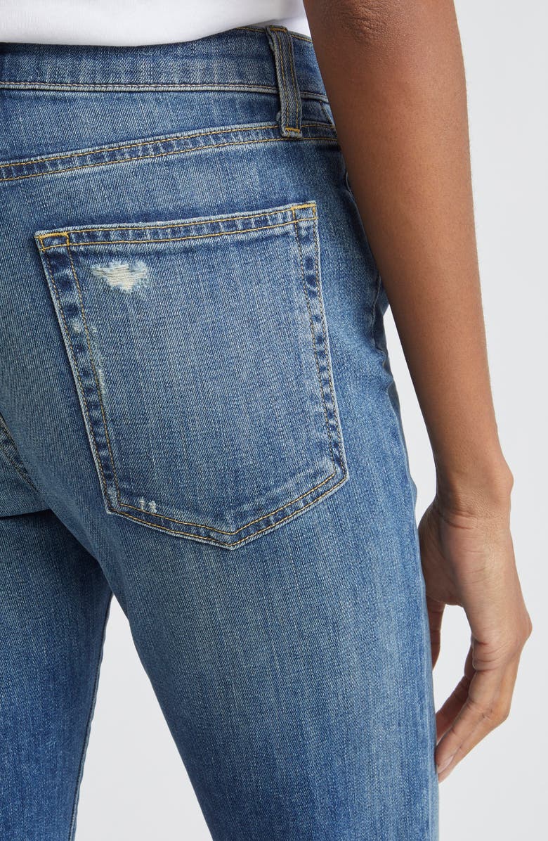 Nili Lotan Distressed Bootcut Jeans, Alternate, color, Classic Wash