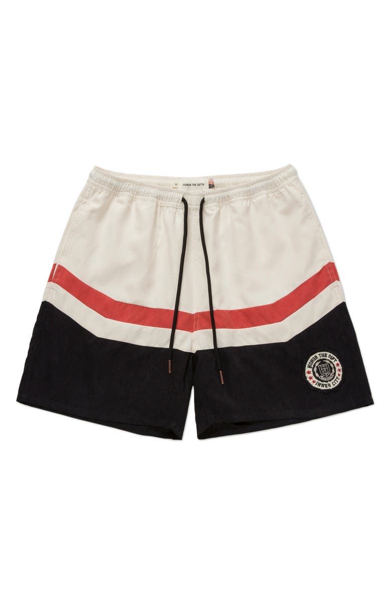 HONOR THE GIFT Stripe Track Shorts, Alternate, color, 