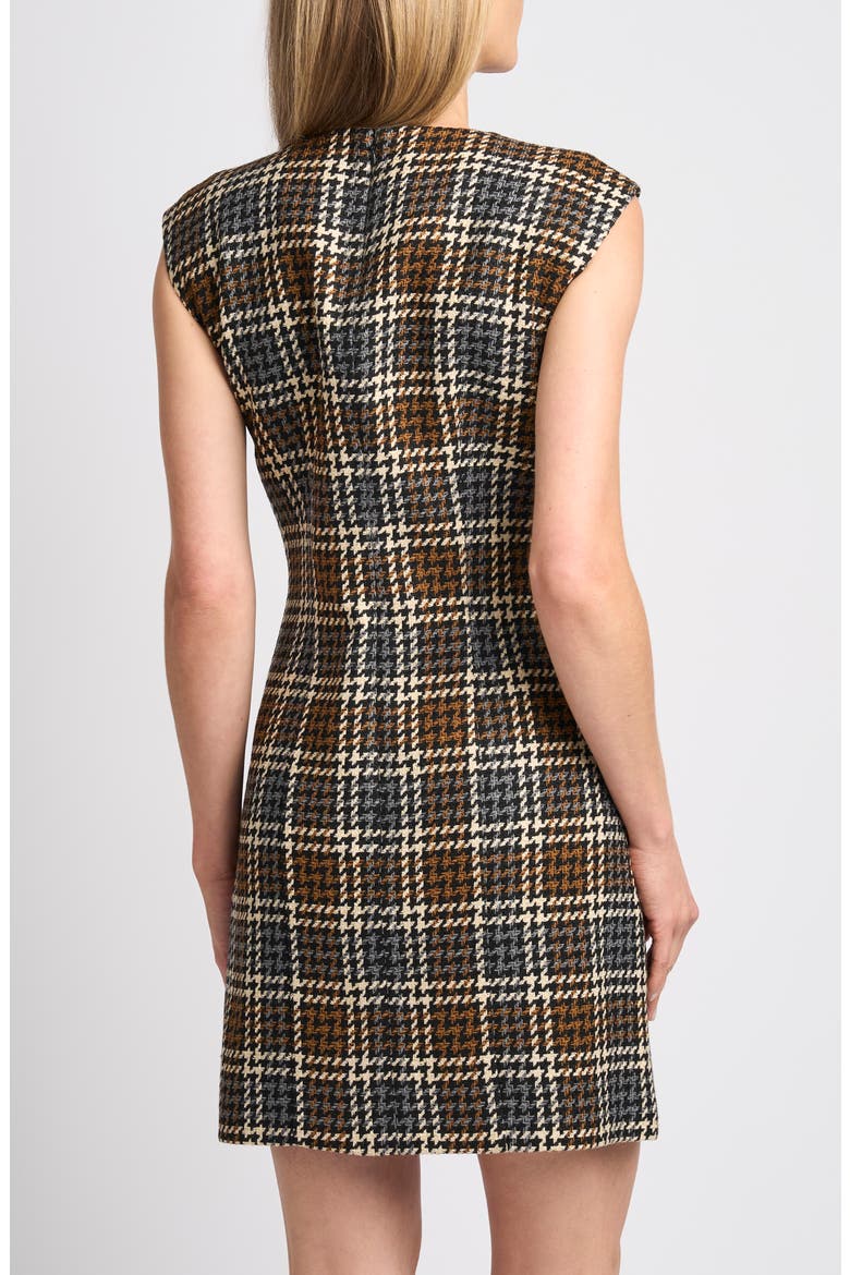 Jamie Plaid Shift Dress, Alternate, color, RICH BLACK