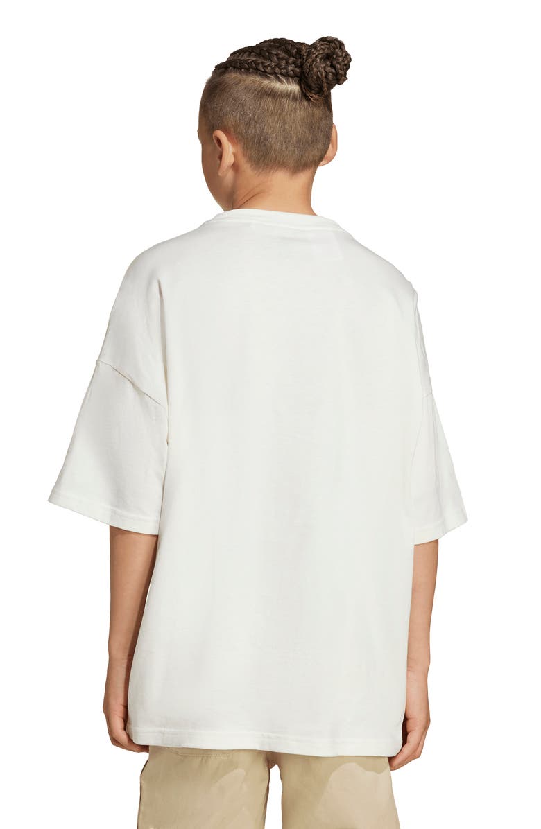 adidas Originals Kids' Flame Cotton T-Shirt, Alternate, color, Off-White