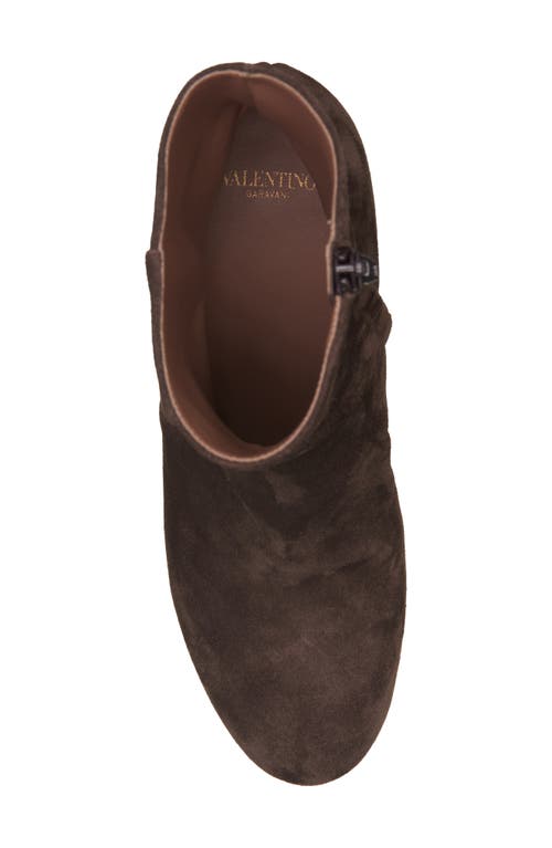 Valentino Vlogo Platform Bootie In Brown