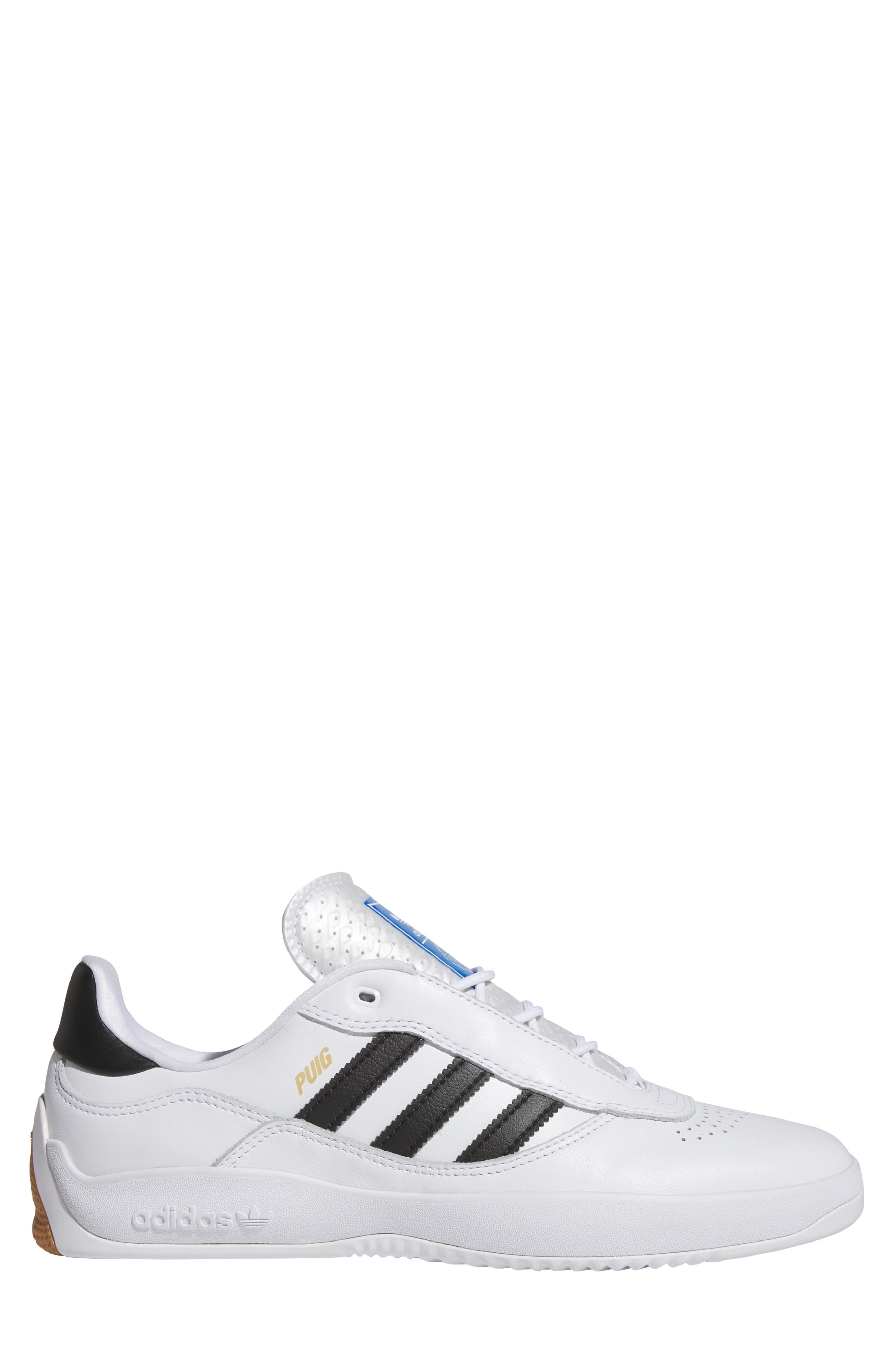 adidas Puig Samba Skateboard Sneaker, Alternate, color, White/Black/Blue/Gum