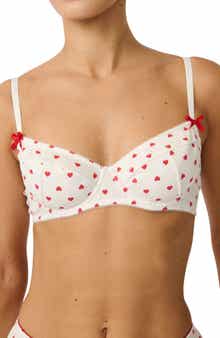 Hugo Heart Print Underwire Bra
