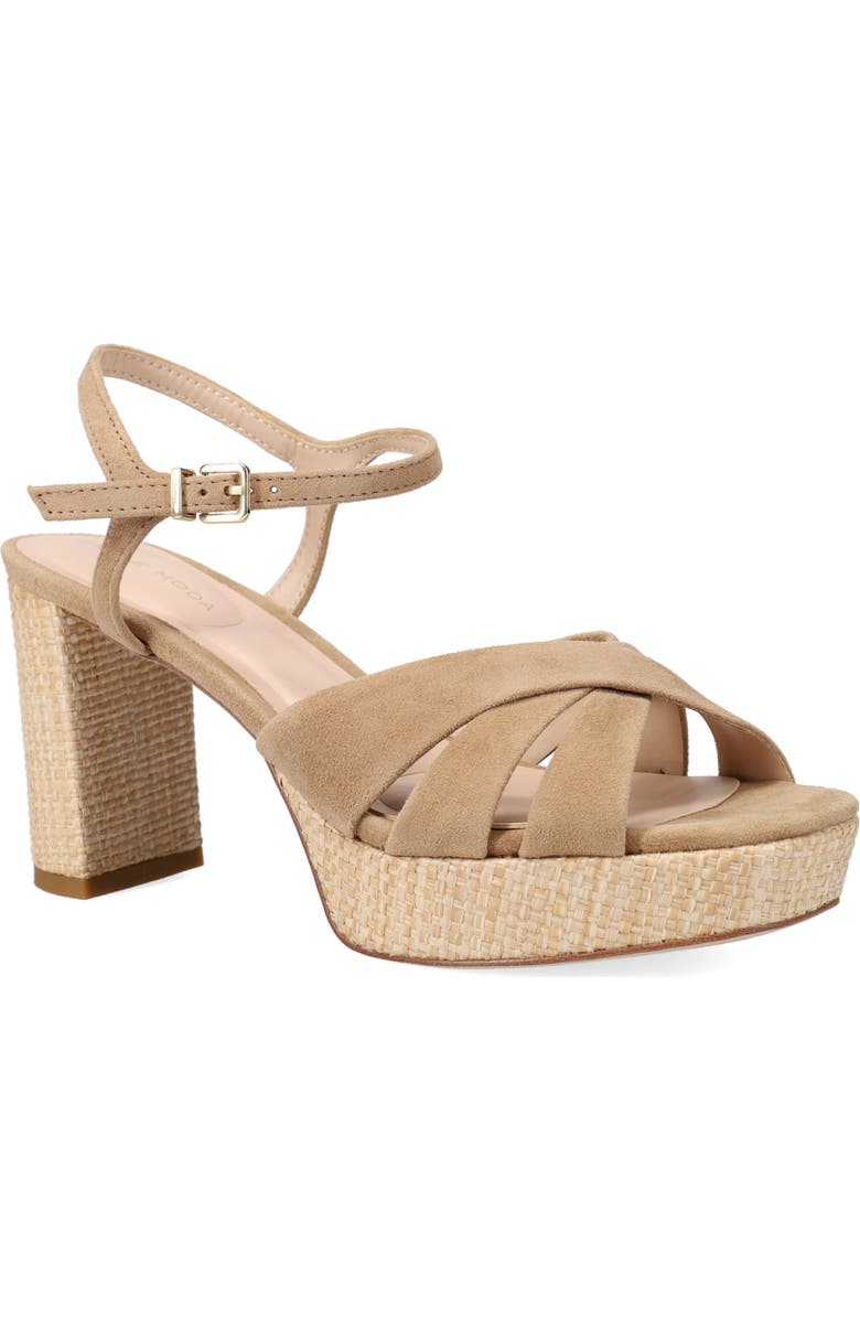 Pelle Moda Petina Ankle Strap Platform Sandal, Main, color, Fawn
