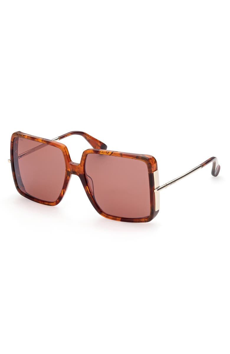 Max Mara 58mm Square Sunglasses, Alternate, color, 