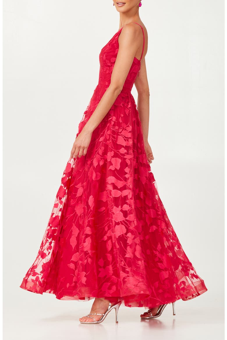 Karolina Embroidered Gown, Alternate, color, FUCHSIA/ RED