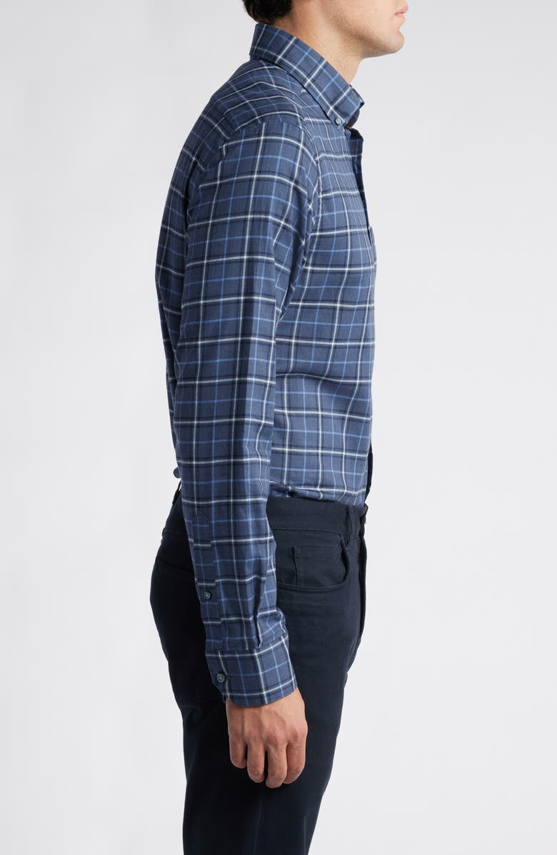 Scott Barber Lightweight Plaid Cotton Twill Button-Down Shirt, Alternate, color, 