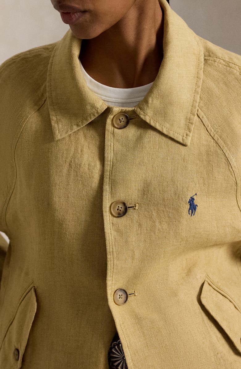 Polo Ralph Lauren Boxy Linen Jacket, Alternate, color, Classic Camel