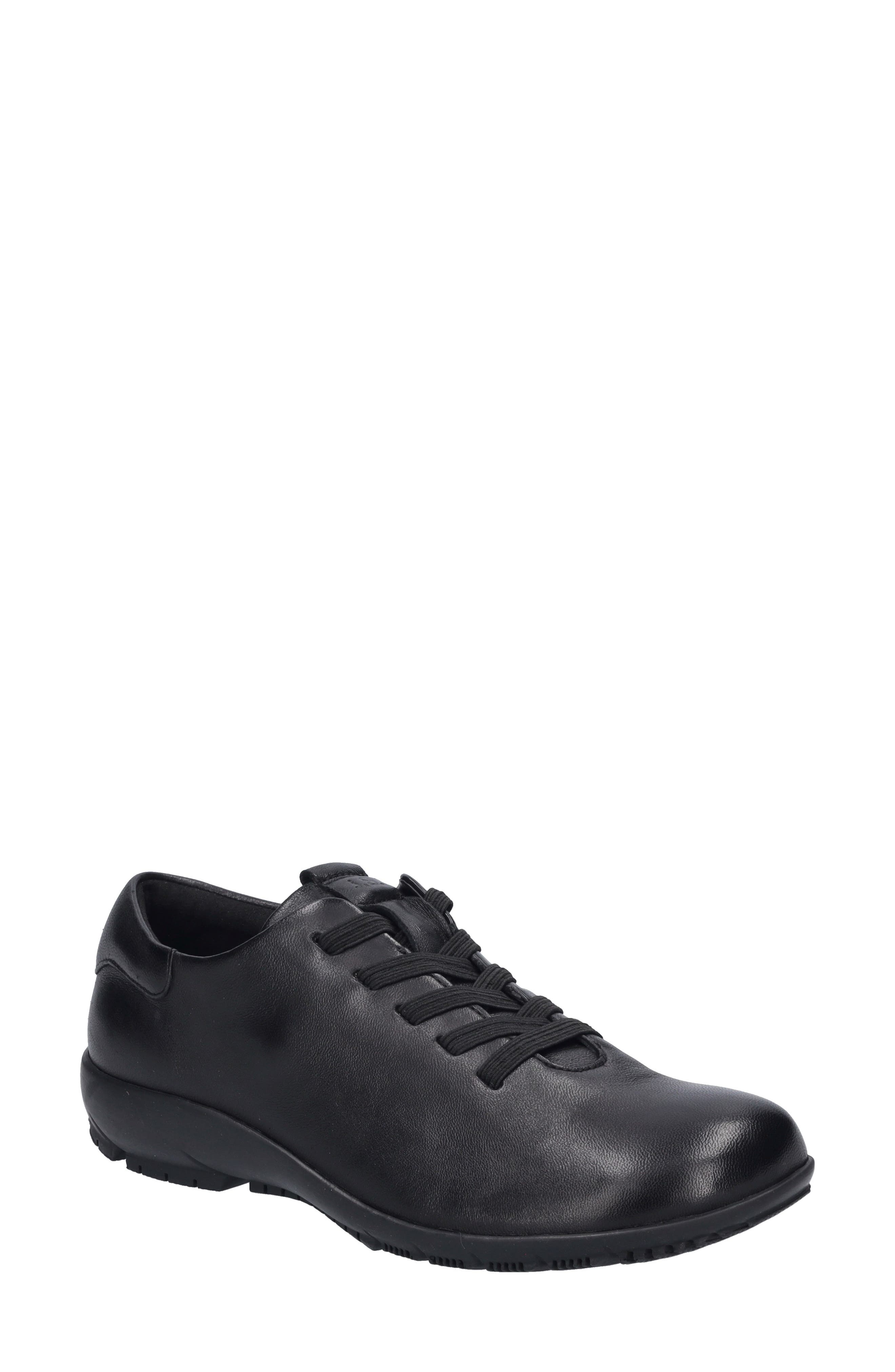 Josef Seibel Lace-Up Sneaker, Main, color, Black