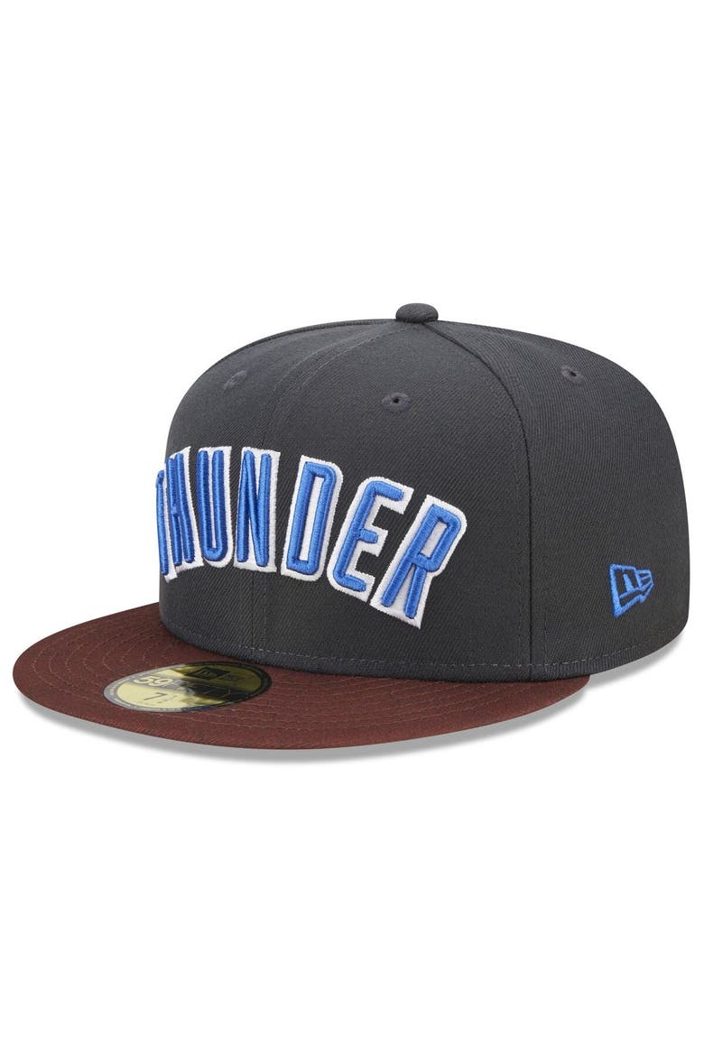 Men's New Era  Gray Oklahoma City Thunder 2022/23 City Edition Official 59FIFTY Fitted Hat, Main, color, Gray