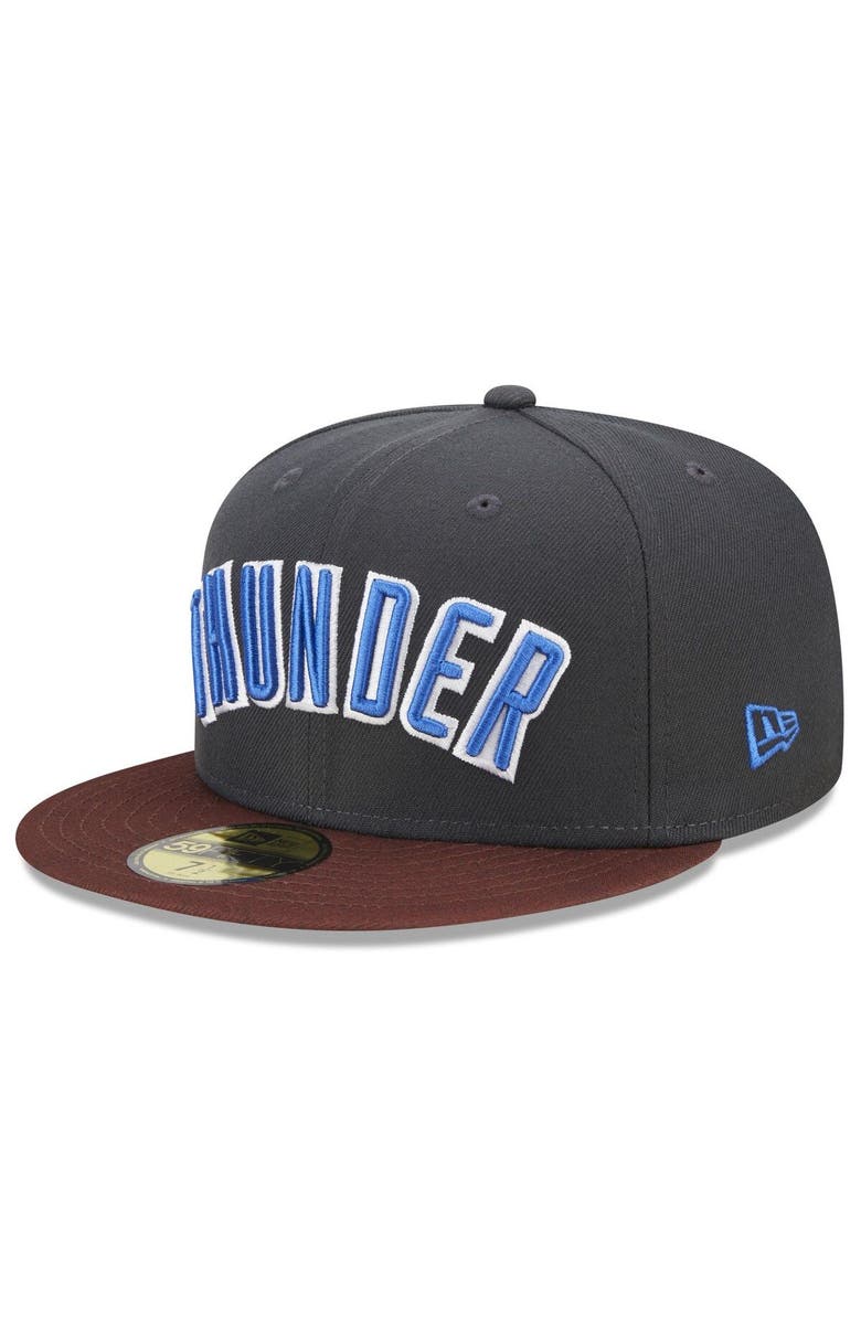 New Era Men's New Era  Gray Oklahoma City Thunder 2022/23 City Edition Official 59FIFTY Fitted Hat, Main, color, 
