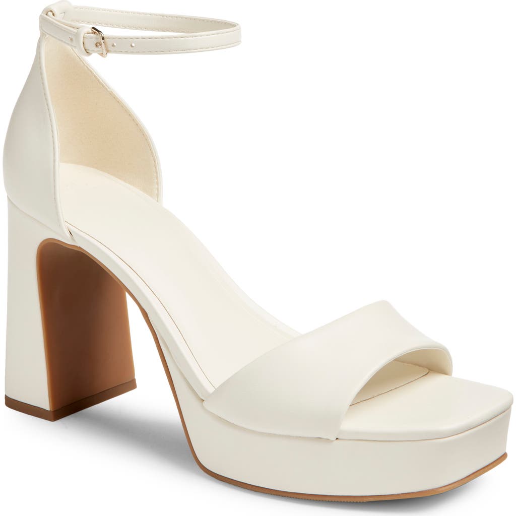Bp. Helix Platform Ankle Strap Sandal In White