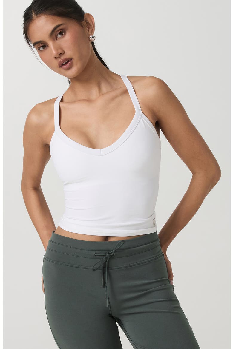 AllTheForm V-Neck Performance Tank, Alternate, color, WHITE