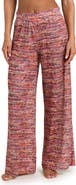 Sunshine 79 Shimmer Ripple Pointelle Stitch Wide Leg Cover-Up Pants