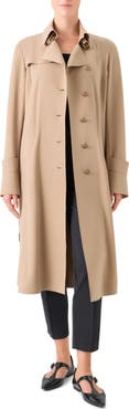 Akris punto Laser Cut Technical Crepe Trench Coat
