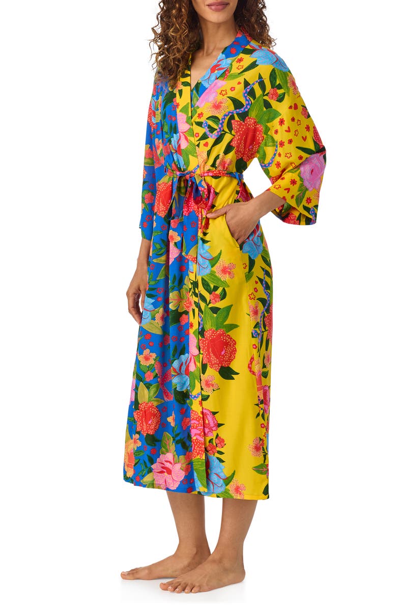 Room Service Pjs Print Longline Robe, Alternate, color, 