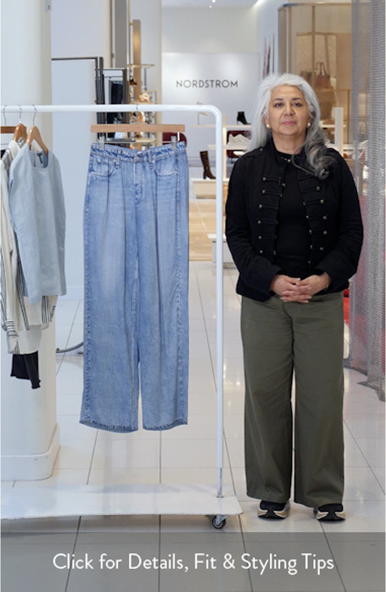 rb Miramar Slink Trompe l'Oeil Faux Denim Wide Leg Lounge Pants, sales video thumbnail