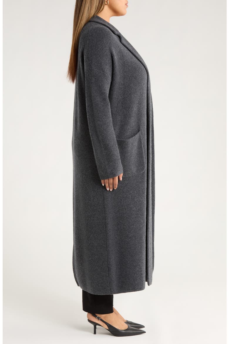 Wool & Cashmere Sweater Coat, Alternate, color, GREY DARK CHARCOAL HEATHER