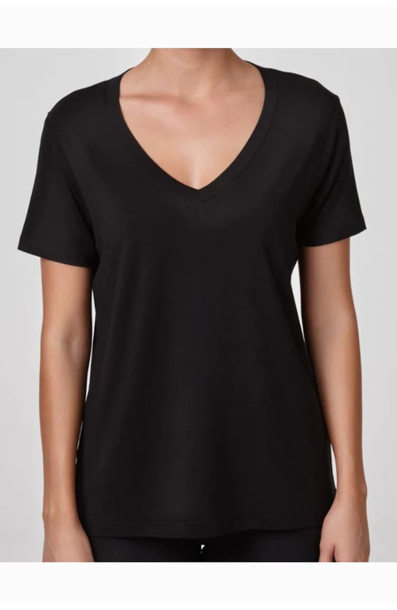 Forever & Always Alaia Deep V-neck Ultra Soft Modal T-shirt, Alternate, color, Black