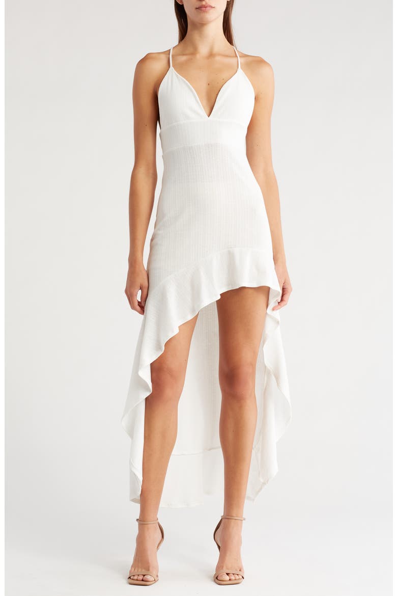 High-Low Slipdress, Main, color, IVORY